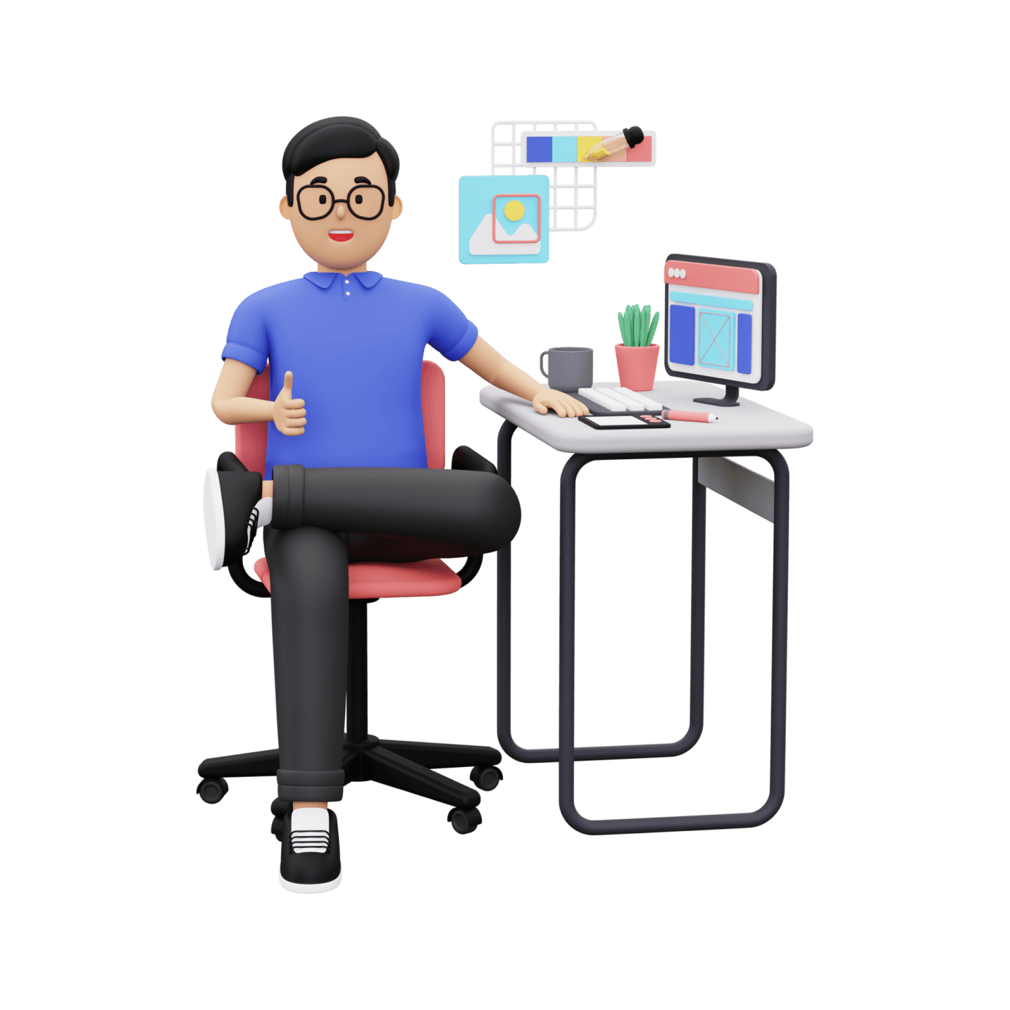 3d-graphic-designer-showing-thumbs-up-png 1